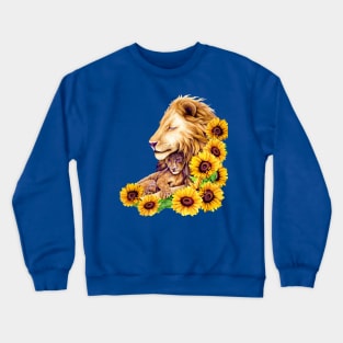 True love - Lion with lion cub Crewneck Sweatshirt